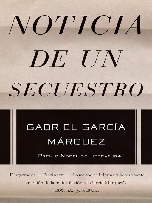 Title details for Noticia de un secuestro by Gabriel García Márquez - Wait list